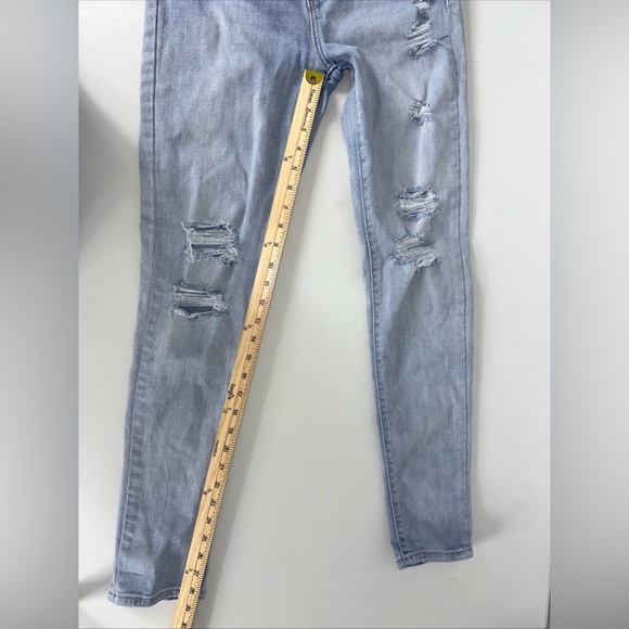 Levis 721 Sz 29 X30 Women's High Rise Skinny Jeans Distressed Destroyed - Picture 5 of 15